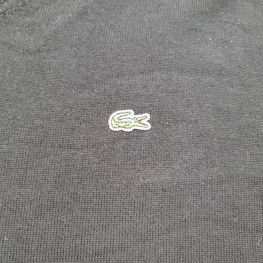 Lacoste Sweater Mens‎ 6 XL Black V Neck Pullover Classic Fit Preppy Crocodile